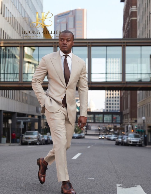 Beige Summer Custom Suit Ho Chi Minh