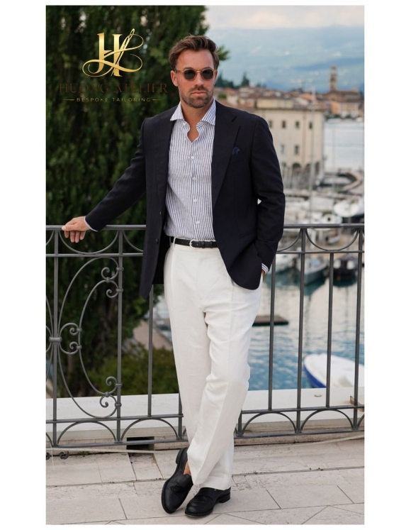 Black Blazer White Pants Custom Suit Ho Chi Minh