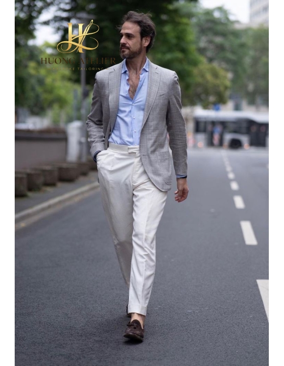 Light Grey Summer Custom Suit Ho Chi Minh