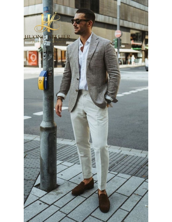 Grey Casual Blazer Custom Suit Ho Chi Minh